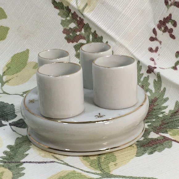 Vintage Nasco Lipstick Holder Valet Porcelain Gold - Picture 3 of 8